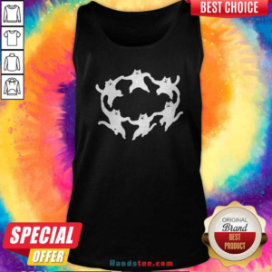 Funny Cat Dancing Doodle Tank-top