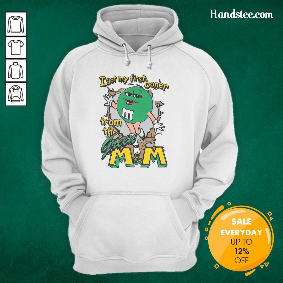 Official I Got My First Boner From The Green M&M Hoodie