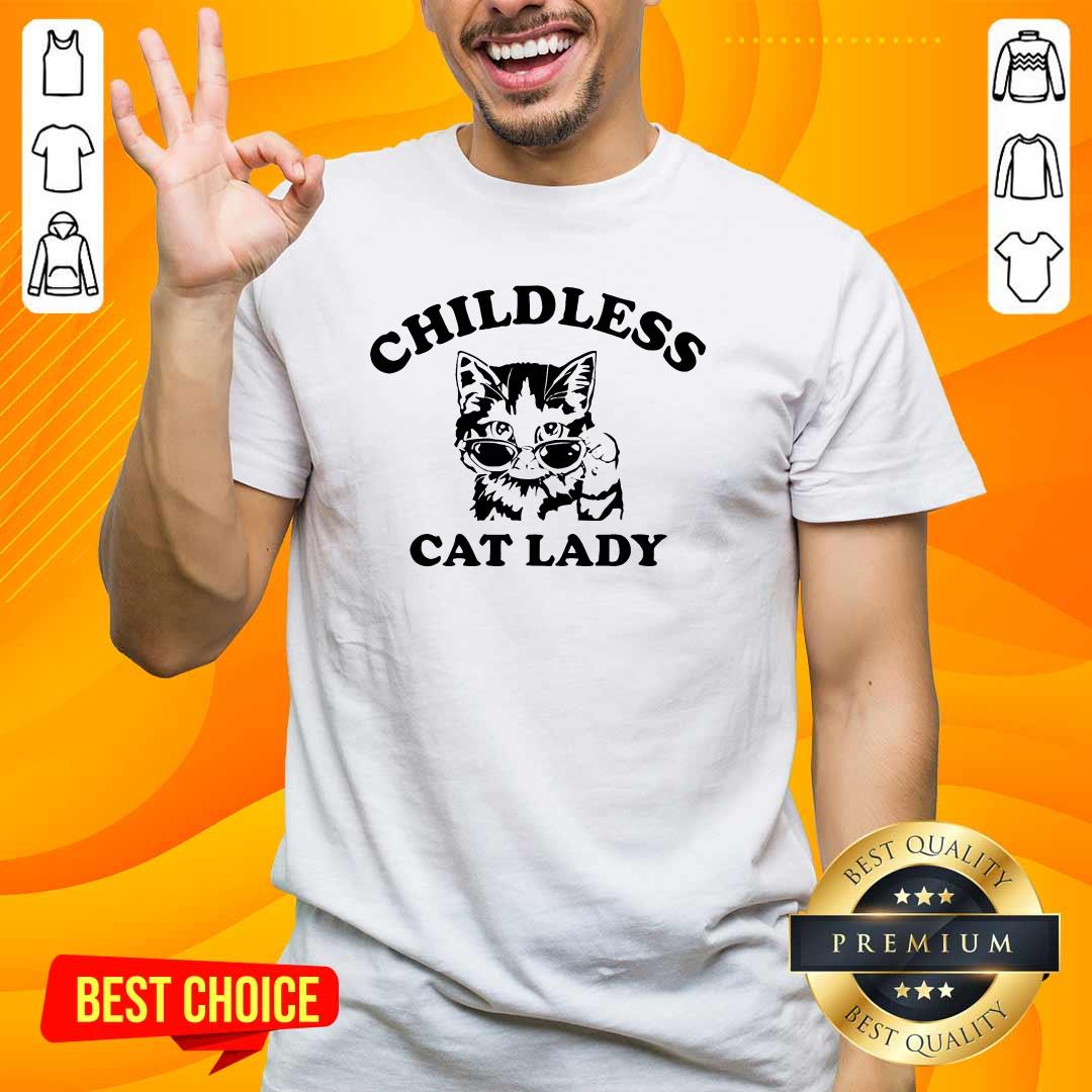Premium Childless Cat Lady Shirt Kamala Harris 2024 T-Shirt