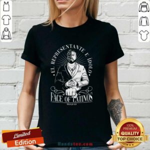 Official El Idolo Andrade Face Of Latinos Ladies-tee