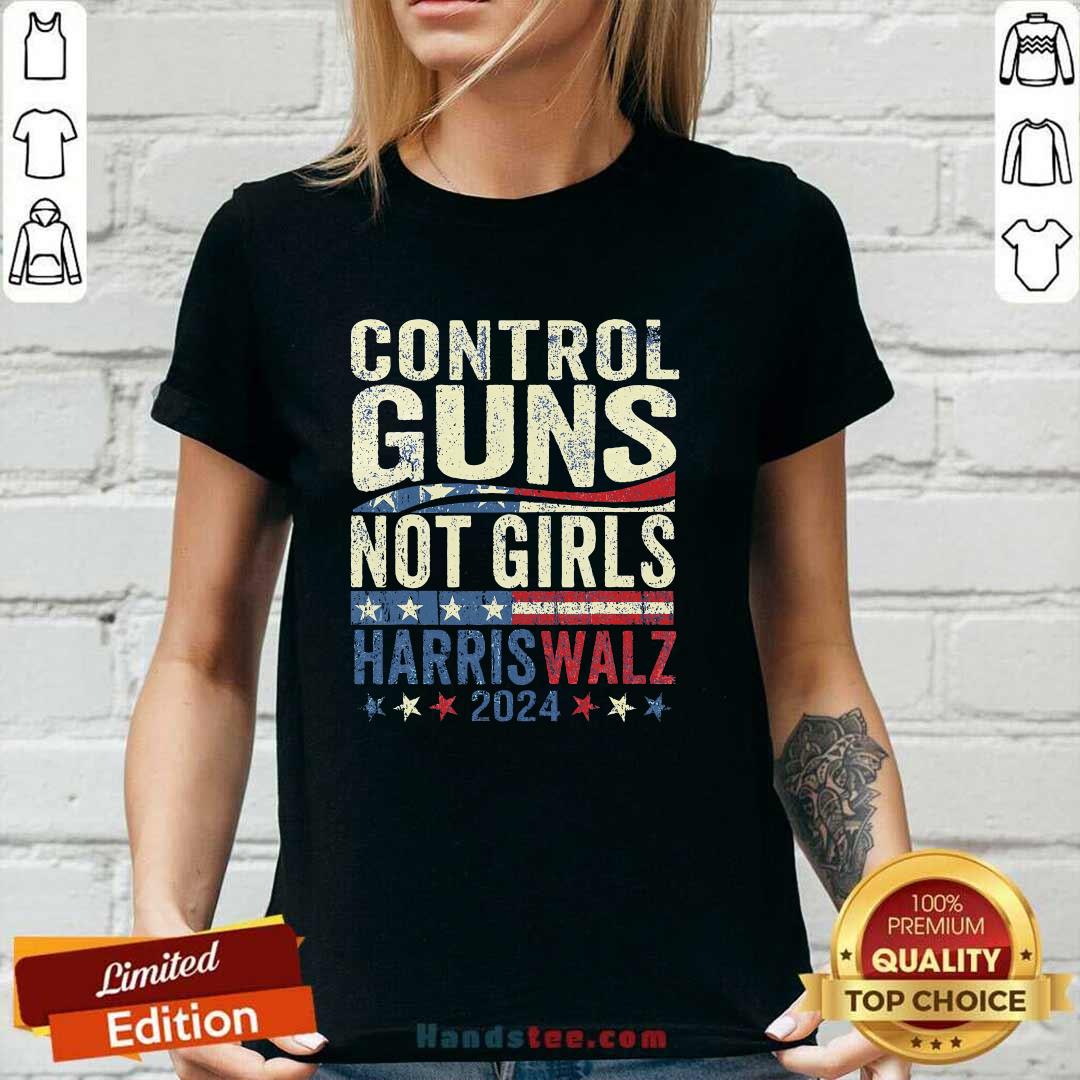 Awesome Control Guns Not Girl Rights Harris Walz 2024 Ladies-tee