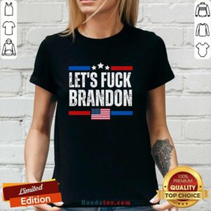 Awesome Let's F Brandon Conservative Anti Liberal US Flag Ladies-tee