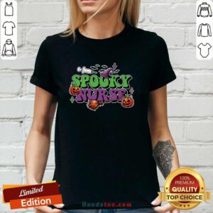 Awesome Spooky Nurse Halloween Ladies-tee