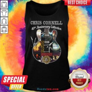 Funny Chris Cornell 40th Anniversary Collection Signature Tank-top