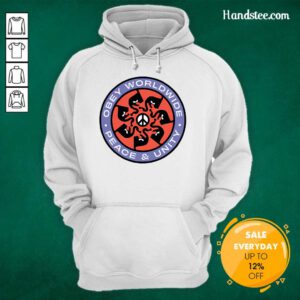 Hot Obey World Wide Peace And Unity Hoodie