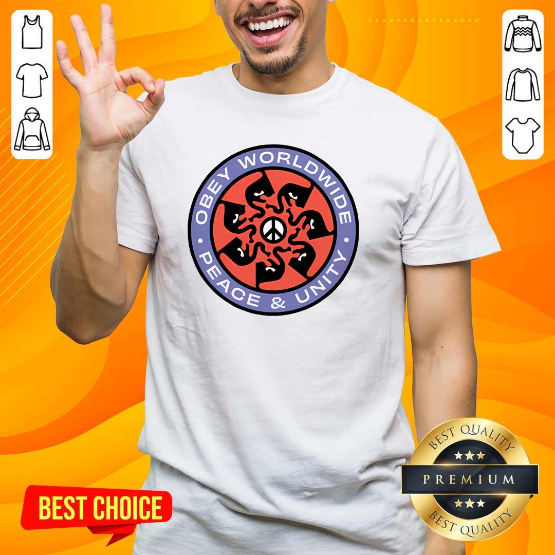 Hot Obey World Wide Peace And Unity T-Shirt