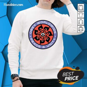Hot Obey World Wide Peace And Unity Sweater