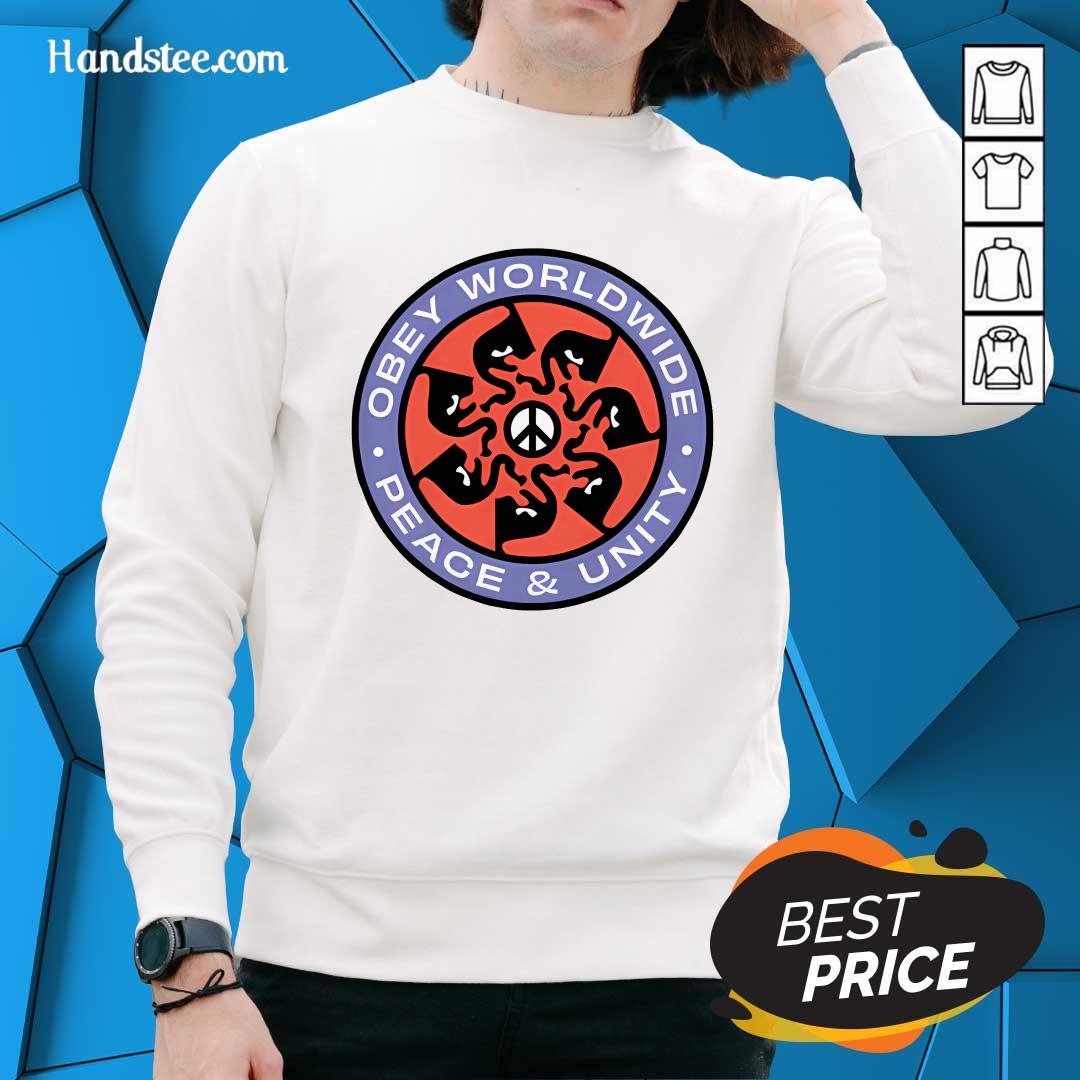 Hot Obey World Wide Peace And Unity Sweater