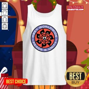 Hot Obey World Wide Peace And Unity Tank-top