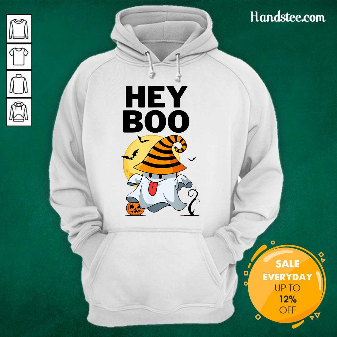 Original Cute Groovy Hey Boo Ghost Halloween Hoodie