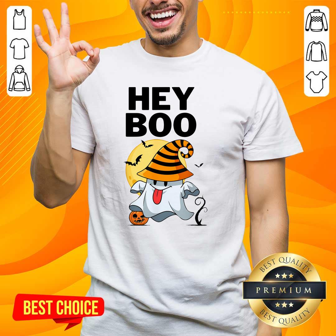 Original Cute Groovy Hey Boo Ghost Halloween T-Shirt