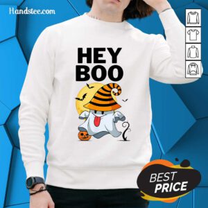 Original Cute Groovy Hey Boo Ghost Halloween Sweatshirt