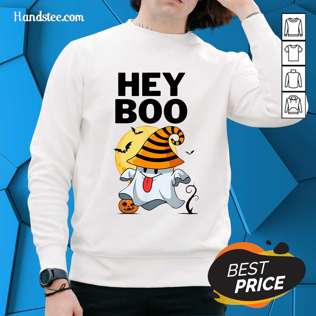 Original Cute Groovy Hey Boo Ghost Halloween Sweatshirt