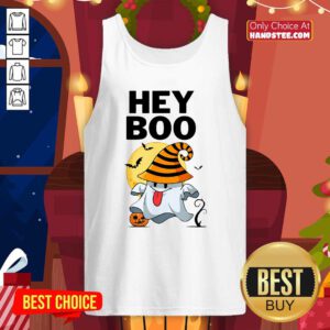 Original Cute Groovy Hey Boo Ghost Halloween Tank-top