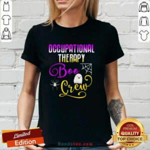 Premium Occupational Therapy Boo Crew Halloween Ghost Ladies-tee