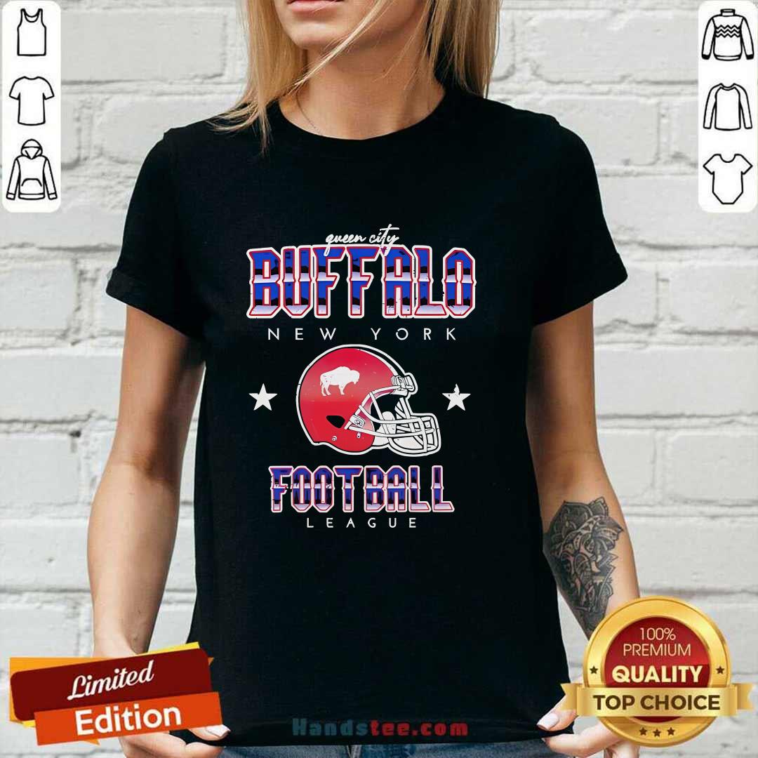 Pretty Green City Buffalo New York Football League Ladies-tee