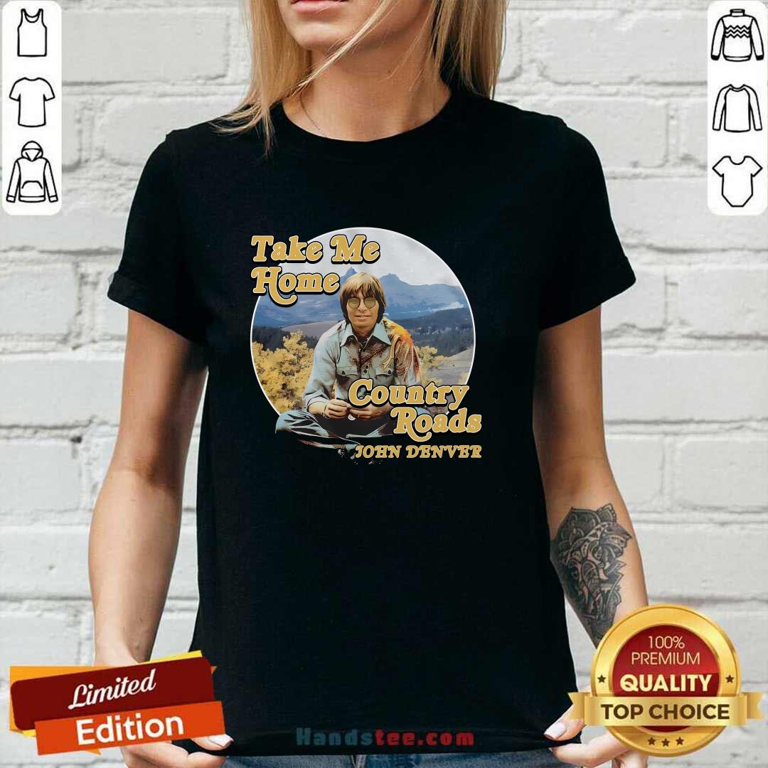 Top Machine Gun Kelly Wearing Take Me Home Country Road John Denver Ladies-tee