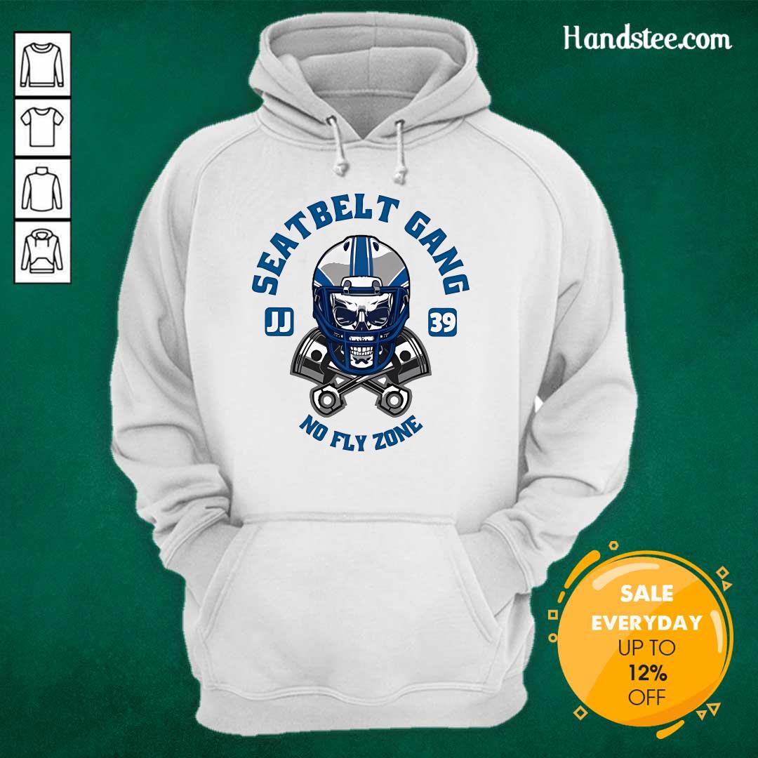 Awesome Detroit Lions Seatbelt Gang No Fly Zone Hoodie