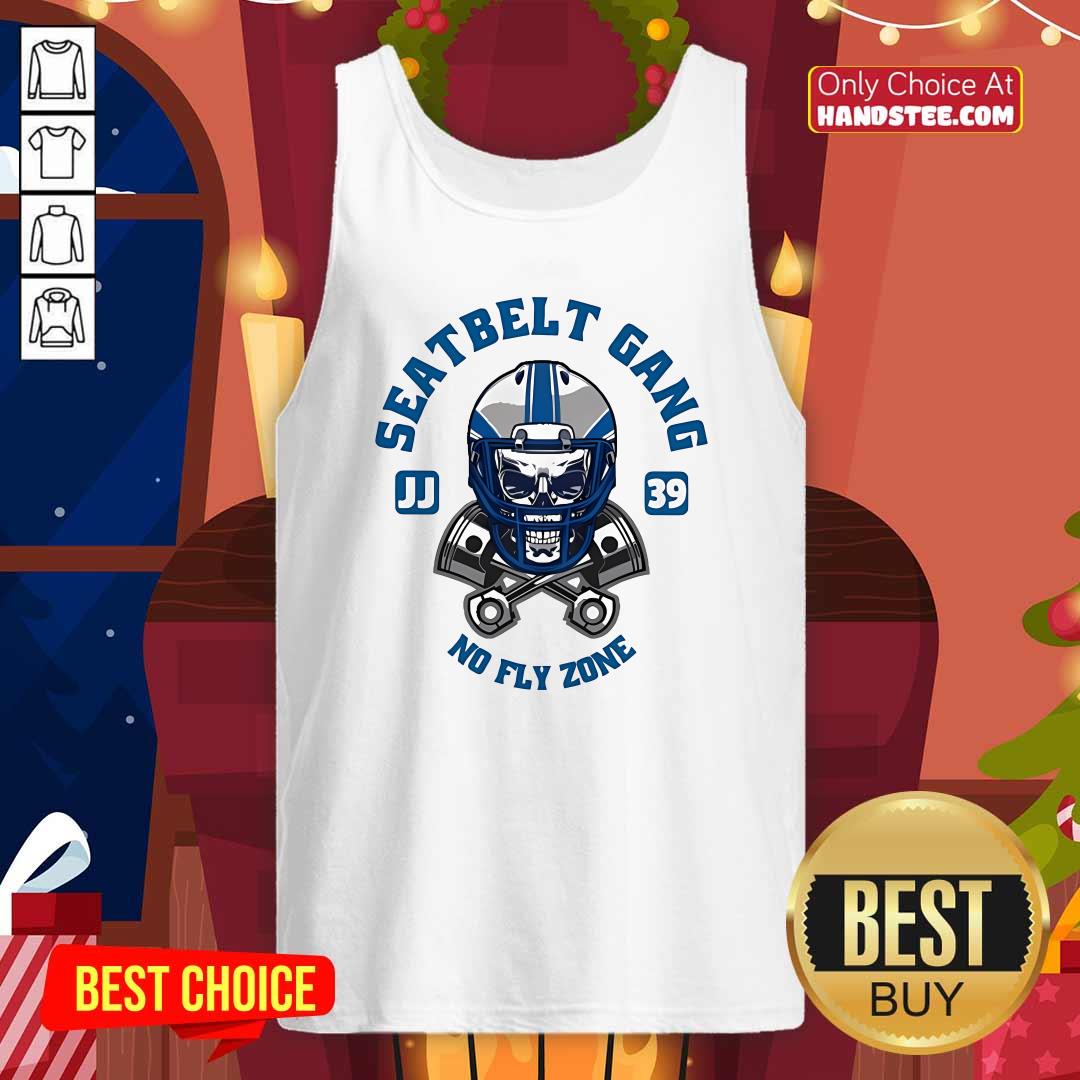 Awesome Detroit Lions Seatbelt Gang No Fly Zone Tank-top