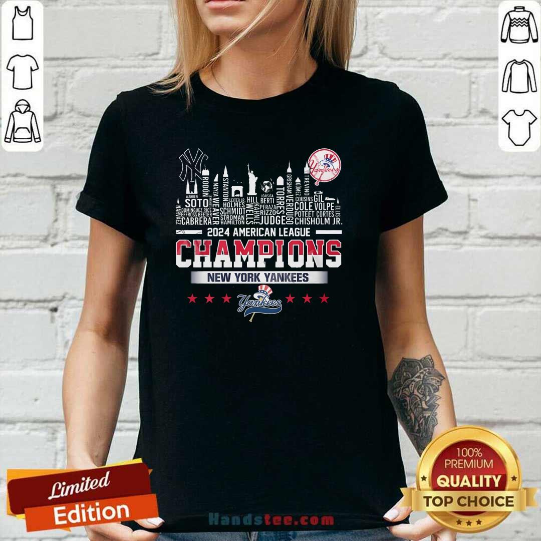 Awesome New York Yankees 2024 American League Champions Ladies-tee