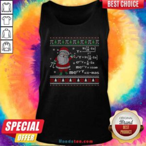 Awesome Santa And Math Equation Teacher Christmas Ugly Xmas Tank-top