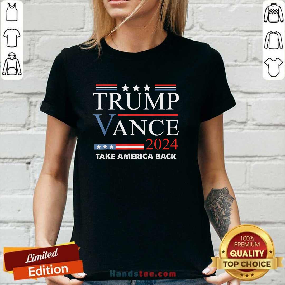 Awesome Trump Vance 2024 US Flag Vintage Election President 2024 Ladies-tee