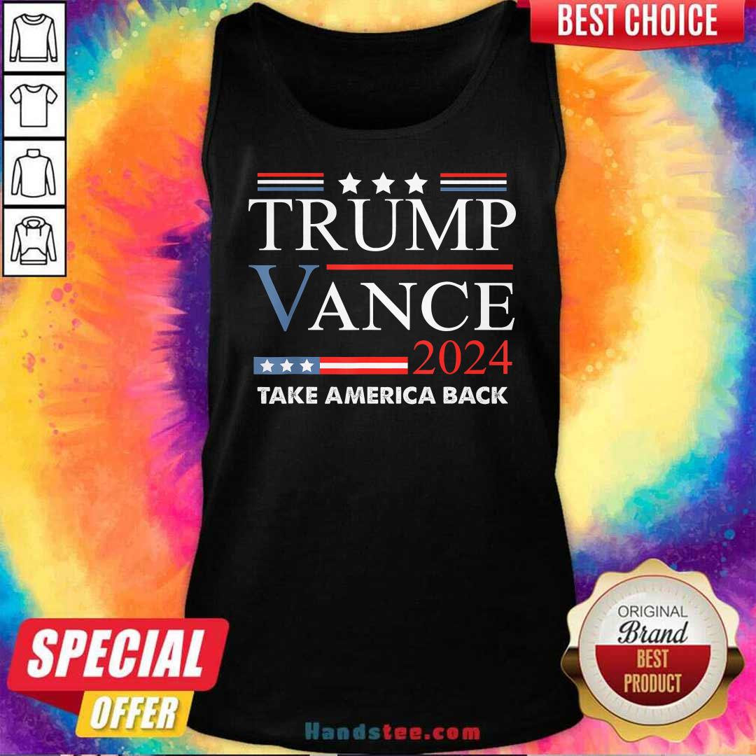 Awesome Trump Vance 2024 US Flag Vintage Election President 2024 Tank-top