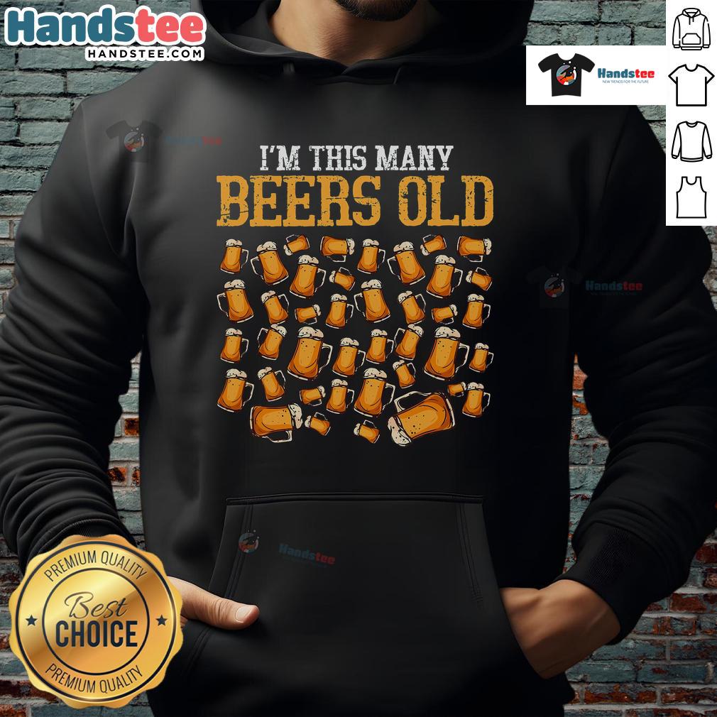 Funny 40-Year-Old Beer Drinking Hoodie design featuring a humorous graphic perfect for birthday celebrations.