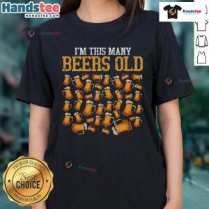 Funny 40-Year-Old Beer Drinking Ladies Tee featuring humorous graphics perfect for celebrating birthdays with friends.