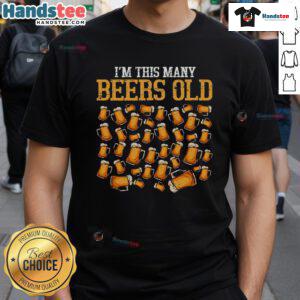 Alt Text: Funny 40 Year Old Beer Drinking T-Shirt featuring a humorous graphic perfect for birthday celebrations and beer lovers.