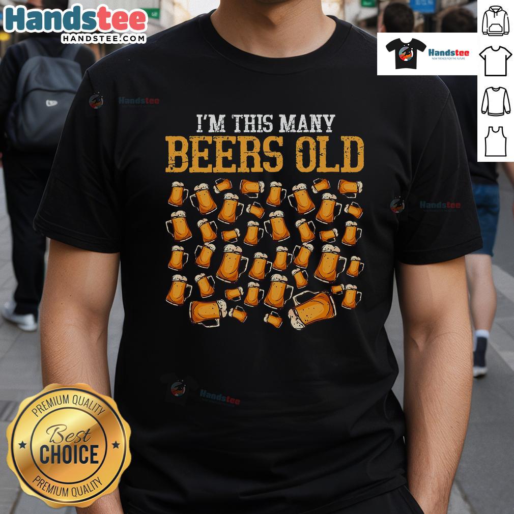 Alt Text: Funny 40 Year Old Beer Drinking T-Shirt featuring a humorous graphic perfect for birthday celebrations and beer lovers.