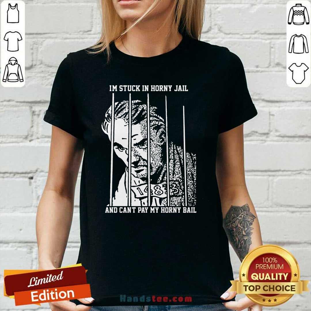 Hot I'm Stuck In Horny Jail And Can't Pay My Horny Bail Ladies-tee