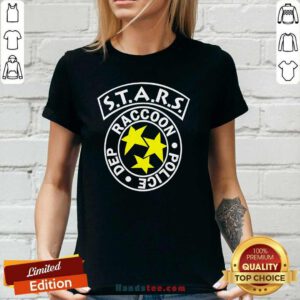 Hot Stars Raccoon Police Department Logo Ladies-tee