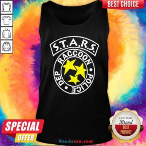 Hot Stars Raccoon Police Department Logo Tank-top