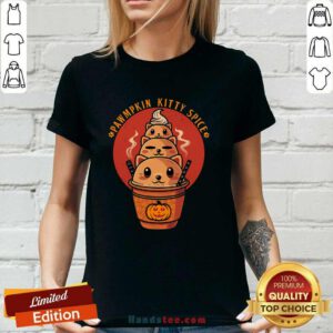 Nice Cute Pawmpkin Kitty Spice Halloween Cat Ladies-tee