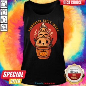 Nice Cute Pawmpkin Kitty Spice Halloween Cat Tank-top