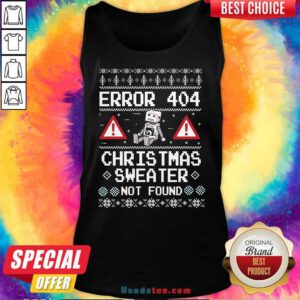Official Computer Error 404 Ugly Christmas Tank-top