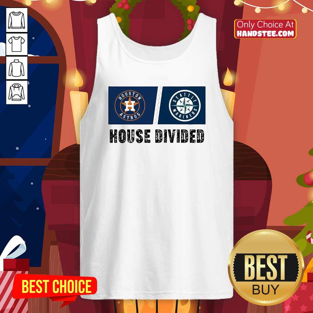Original Houston Astros Vs Seattle Mariners House Divided Tank-top