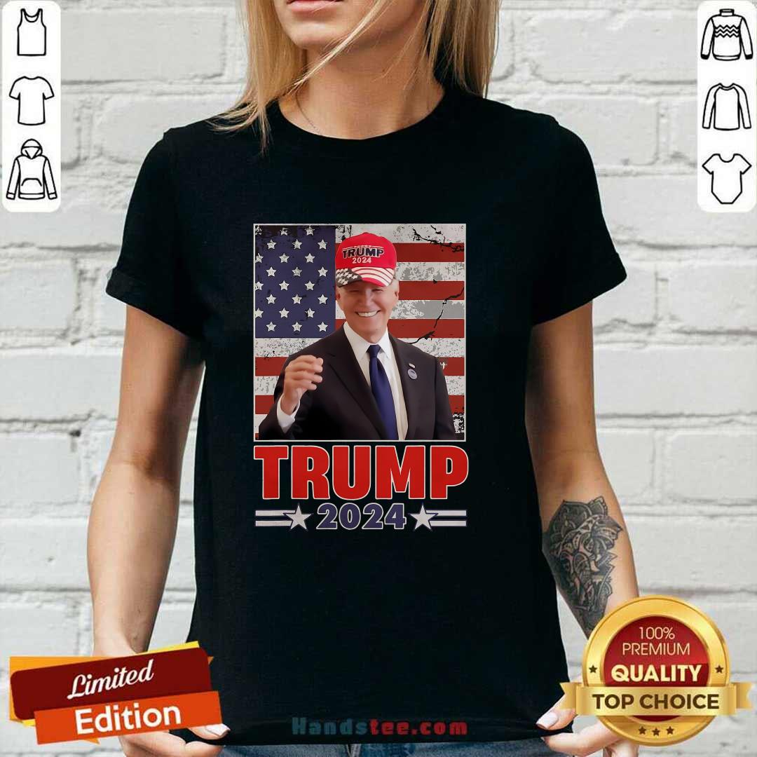 Premium Anti Joe Biden Funny Conservative Donald Trump 2024 Ladies-tee