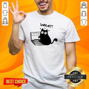Pretty Cute Funny Cat Research How To Kill Human T-Shirt