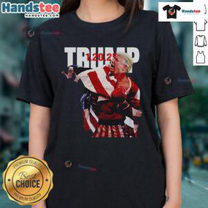Awesome Trump Rocky Won 1-20-25 ladies tee featuring bold graphics and stylish design for fans of political humor.