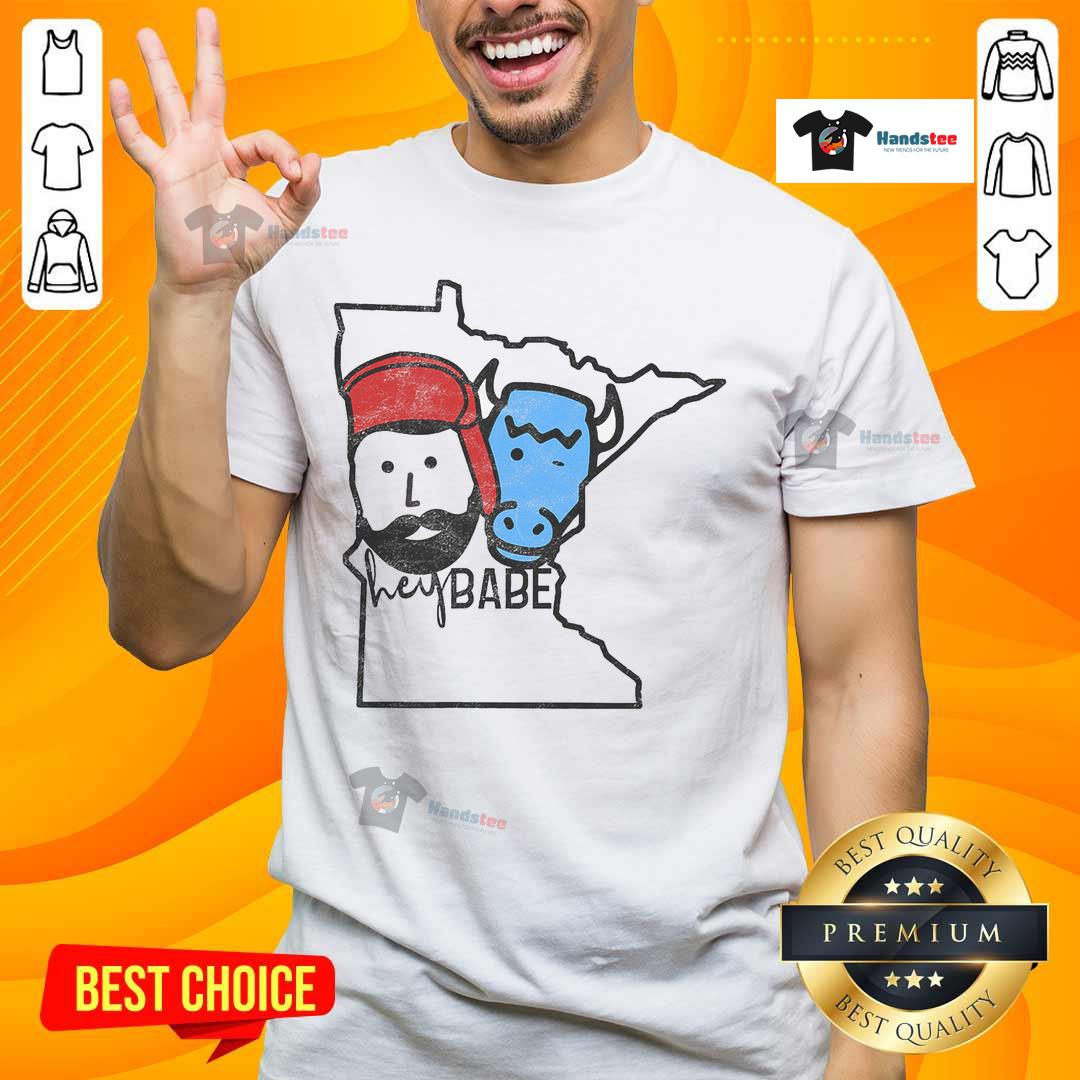Cute Minnesota Babe Ox Paul Bunyan T-Shirt featuring a vibrant design celebrating Minnesota folklore.