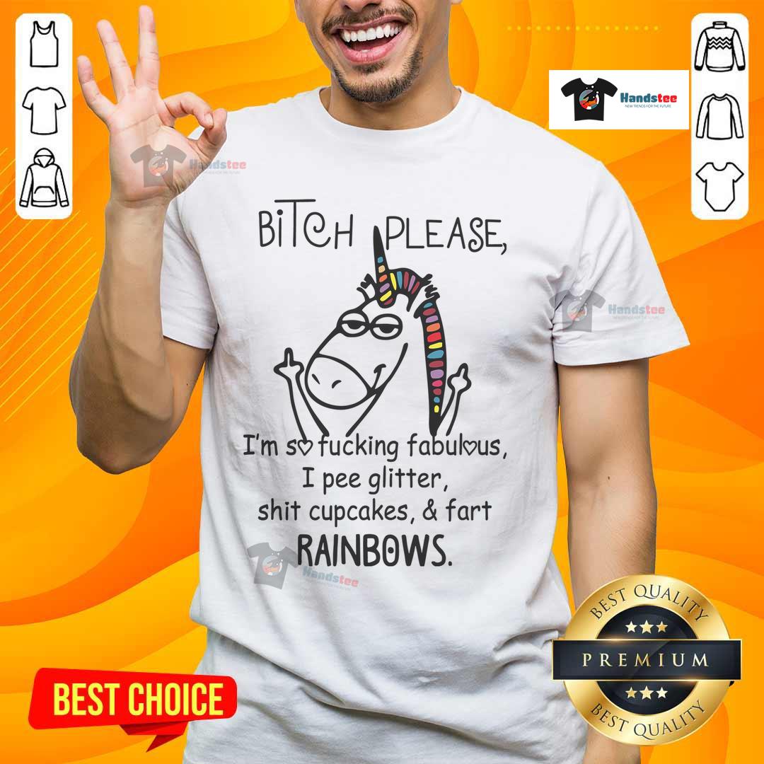 Alt Text: Funny Bitch Please I'm So Fucking Fabulous Cool Unicorn T-Shirt featuring a colorful unicorn design and playful text.