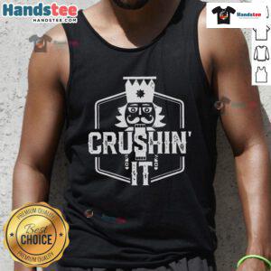 Funny 'Crushin It' Nutcracker Christmas tank top, perfect for festive celebrations and holiday gatherings.
