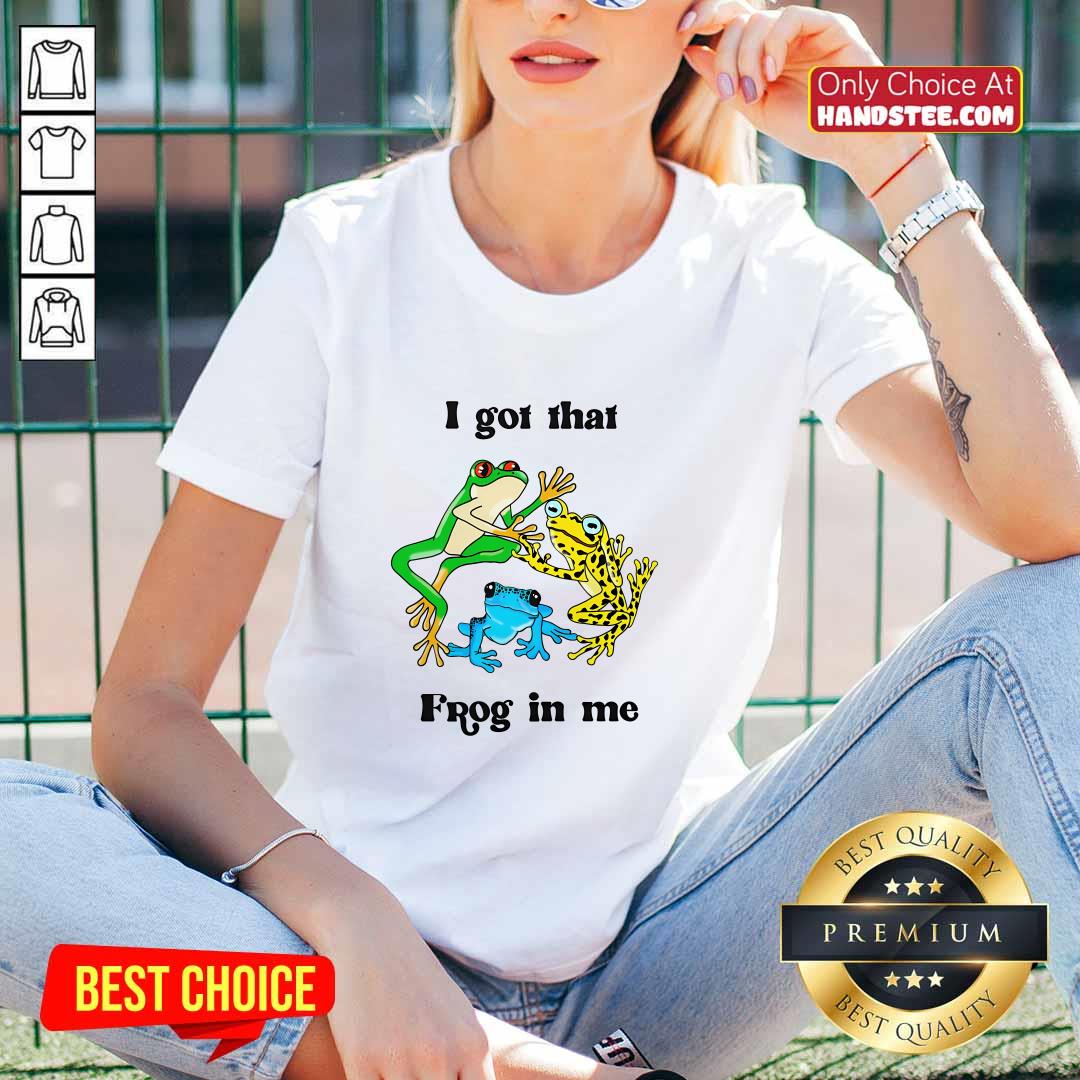 Funny I Got That Frog In Me V-neck