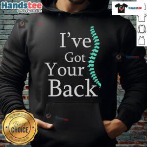 Funny 'I've Got Your Back' Chiropractor Hoodie showcasing humor and comfort for chiropractic professionals and enthusiasts.