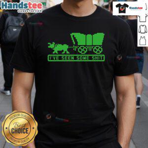 Funny 8Bit Retro T-Shirt with 'I've Seen Some Shit' graphic, perfect for gamers and humor lovers.