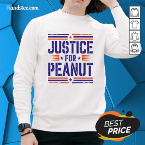 Funny Justice For Peanut The Squirrel Vintage Sweater