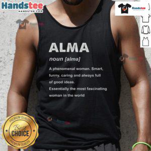 Good Alma Name Definition Tank Top featuring a stylish design and inspirational text, perfect for casual wear.