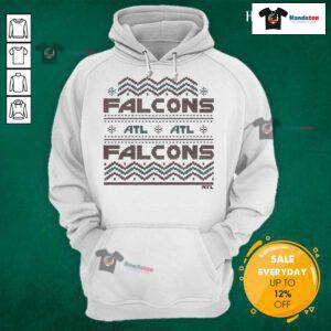 Good Atlanta Falcons Holiday Hoodie showcasing team colors and logo, perfect for festive football fans.